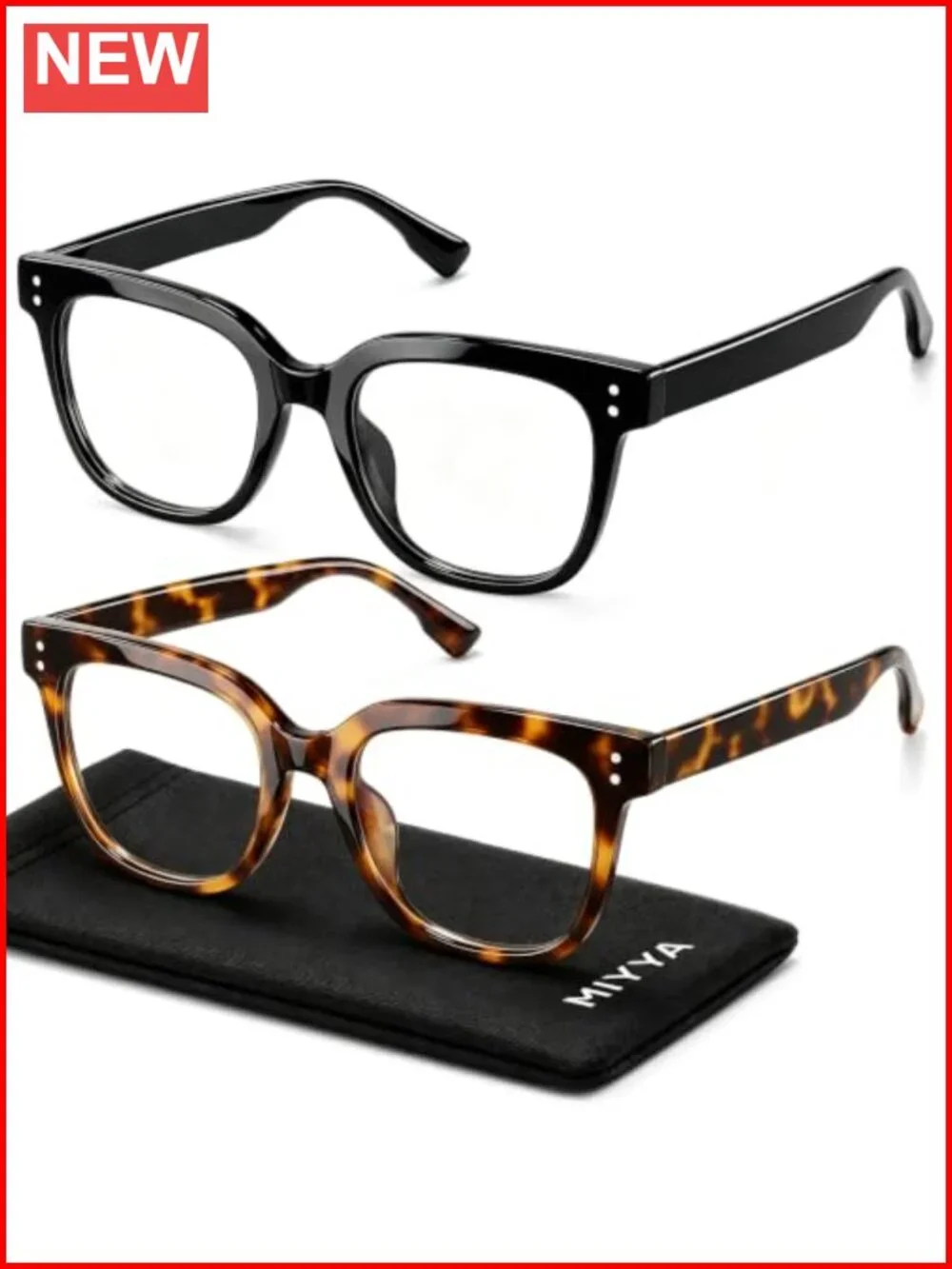 Oversized Blue Light Blocking Glasses for Women - Stylish Chunky Frames UV400